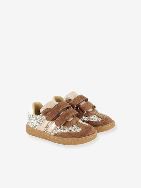 Yuzu Lo klittenbandsneakers SHOO POM kameel+marineblauw - vertbaudet enfant 