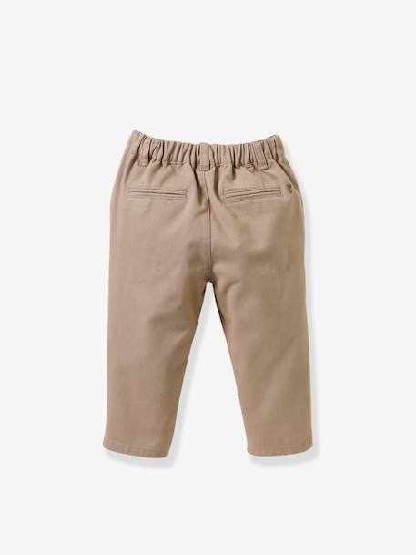 Pantalon en twill marron - vertbaudet enfant 