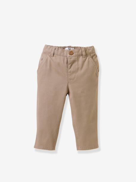 Pantalon en twill marron - vertbaudet enfant 
