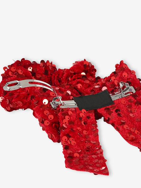 Barrette et chouchou à sequins rouge - vertbaudet enfant 