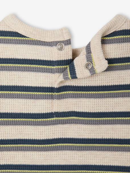 T-shirt met lange mouwen babyjongen gemêleerd beige - vertbaudet enfant 