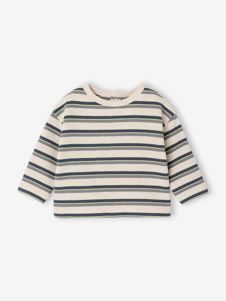 T-shirt manches longues bébé beige chiné - vertbaudet enfant 
