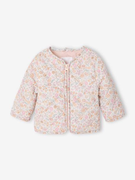Parka + doudoune fine bébé 3 en 1 olive+rose poudré+vieux rose - vertbaudet enfant 