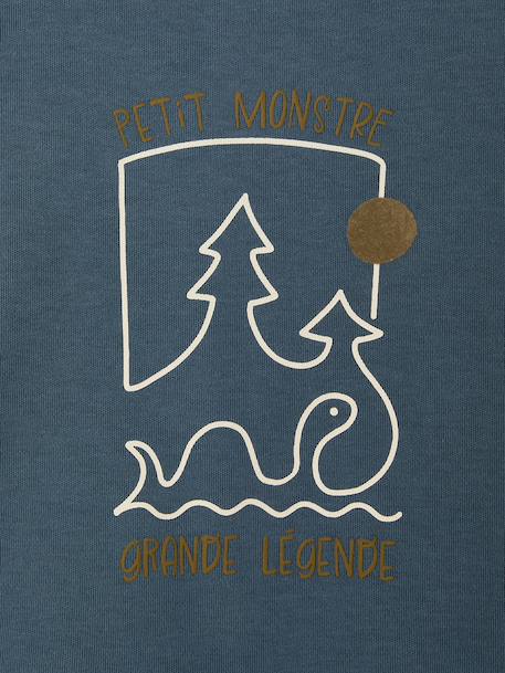 Babyshirt met lange mouwen en print groenblauw - vertbaudet enfant 