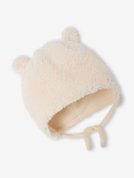 Babyjongens jas met muts hazelnoot - vertbaudet enfant 
