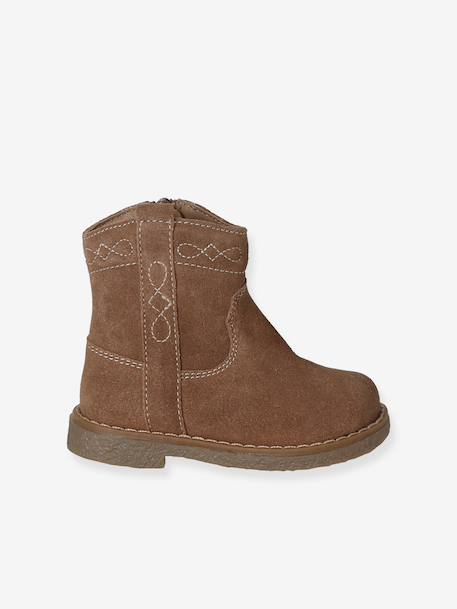 Baby eerste loopschoentjes boots bruin - vertbaudet enfant 