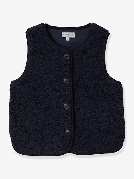 CYRILLUS sherpa bodywarmer marineblauw - vertbaudet enfant 