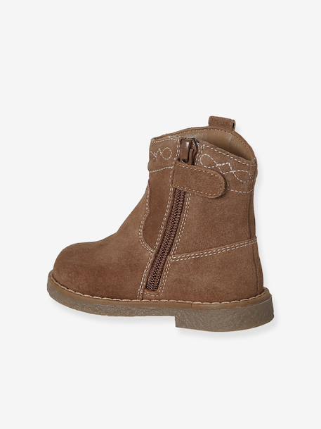 Baby eerste loopschoentjes boots bruin - vertbaudet enfant 