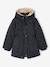 Romantische parka met capuchon voor meisjes antraciet+groen+marineblauw - vertbaudet enfant 