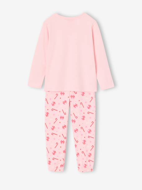 Barbie kerstpyjama voor meisjes poederkleur - vertbaudet enfant 