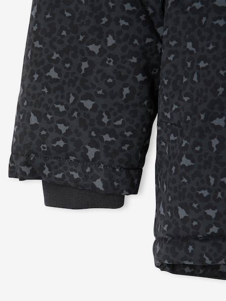 Romantische parka met capuchon voor meisjes antraciet+groen+marineblauw - vertbaudet enfant 