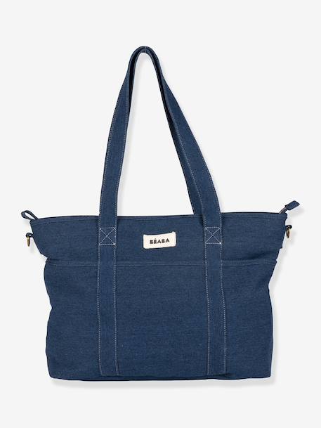 Madrid tote bag beige, bedrukt+bruin, bedrukt+jeansblauw+okergeel - vertbaudet enfant 