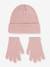 Ensemble bonnet et gants rose - vertbaudet enfant 