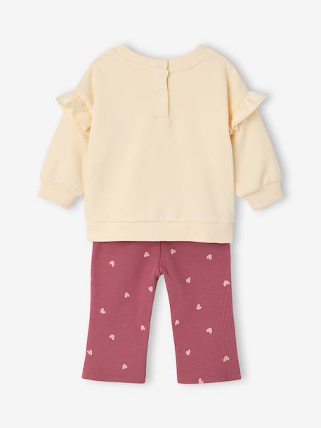Babyset sweater en legging meisje framboos - vertbaudet enfant 