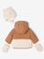 Babyjongens jas met muts hazelnoot - vertbaudet enfant 