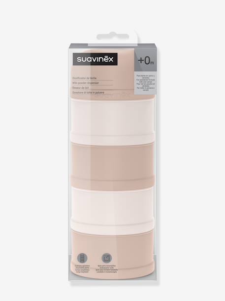 Melkpoederdoseerdoos SUAVINEX groen+rozen - vertbaudet enfant 