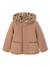 Manteau fille à capuche camel+marine - vertbaudet enfant 
