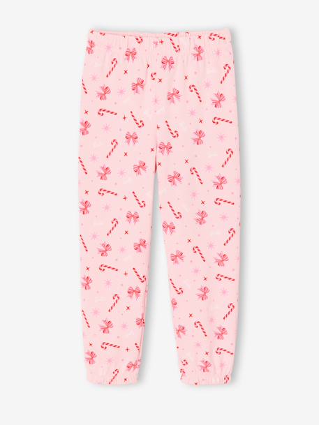 Barbie kerstpyjama voor meisjes poederkleur - vertbaudet enfant 