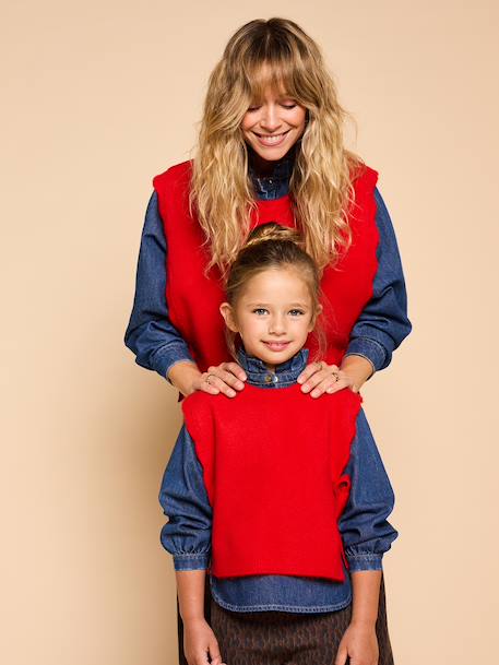 Fille-Pull, gilet, sweat-Pull sans manches fille