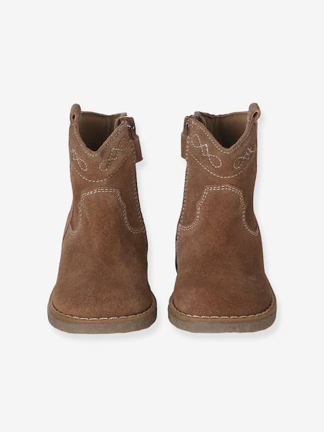 Baby eerste loopschoentjes boots bruin - vertbaudet enfant 