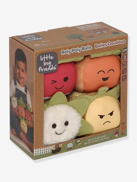 De Dooballs - Set van 4 zachte ballen - BABYTOLOVE groen+meerkleurig+MEERKLEURIG - vertbaudet enfant 