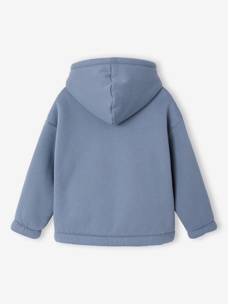 Sweat à capuche garçon bleu moyen - vertbaudet enfant 