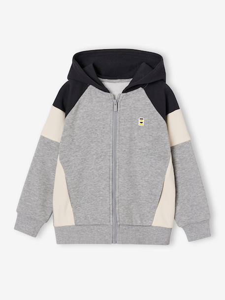 Garçon-Sweat zippé garçon capuche coloblock