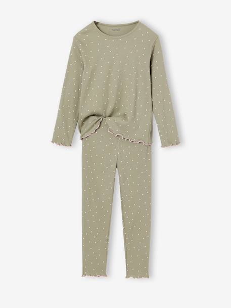 Set van 2 meisjespyjama's saliegroen - vertbaudet enfant 
