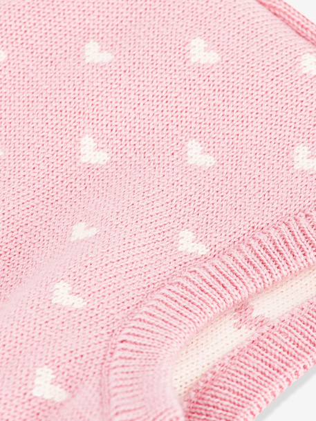 Baby bivakmuts PETIT BATEAU met hartjes rozen - vertbaudet enfant 