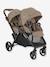 Poussette double Evalite Duo gris+noir+sable - vertbaudet enfant 