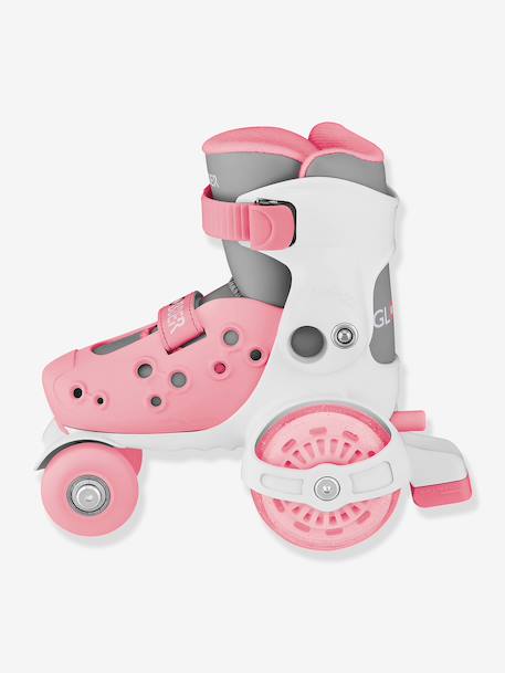 GLOBBER leren quadskates blauw+rozen - vertbaudet enfant 