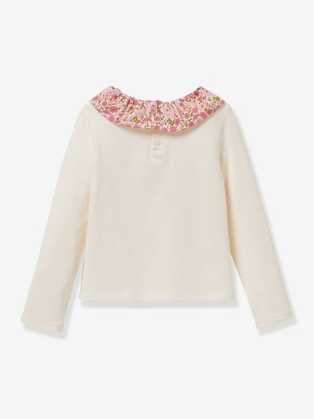 Pierrot T-shirt met lange mouwen ecru+rood - vertbaudet enfant 