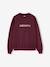 Oversized sweatshirt met luipaardprint voor meisjes JONEN antraciet+bordeauxrood - vertbaudet enfant 
