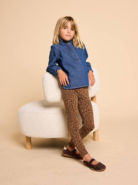 Legging fille capsule mère-fille beige+chocolat - vertbaudet enfant 
