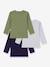 Set van 3 Petit Bateau T-shirts meerkleurig - vertbaudet enfant 