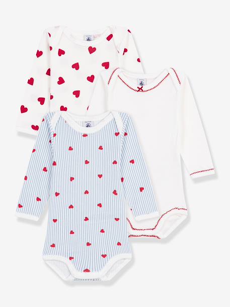 Set van 3 rompertjes PETIT BATEAU wit - vertbaudet enfant 