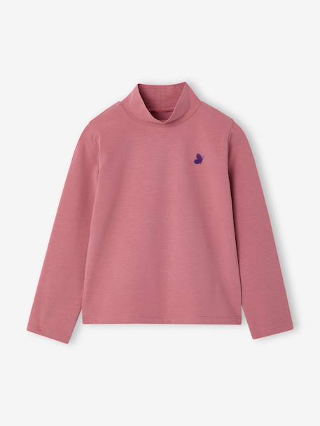 Lot de 3 tee-shirts BASICS à col montant fille bois de rose+mauve - vertbaudet enfant 
