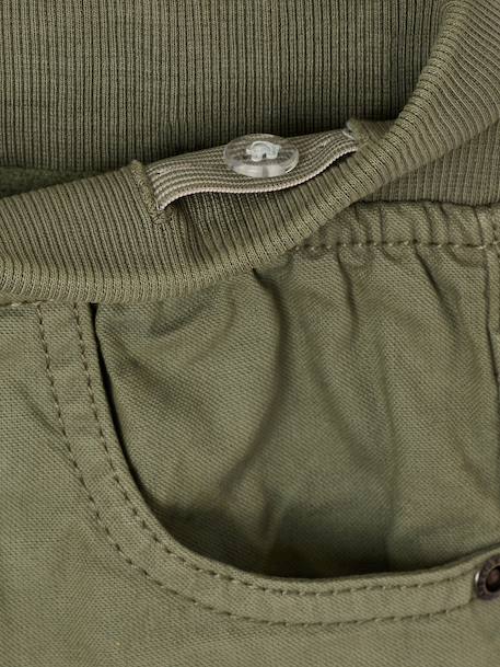 Pantalon style jogger doublé polaire garçon facile à enfiler encre+NOISETTE+vert sauge - vertbaudet enfant 