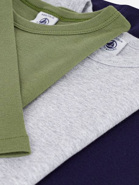 Set van 3 Petit Bateau T-shirts meerkleurig - vertbaudet enfant 
