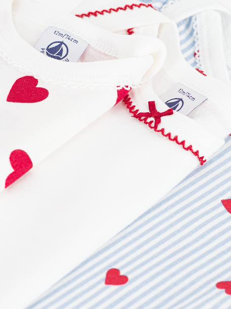 Set van 3 rompertjes PETIT BATEAU wit - vertbaudet enfant 