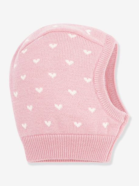 Baby bivakmuts PETIT BATEAU met hartjes rozen - vertbaudet enfant 