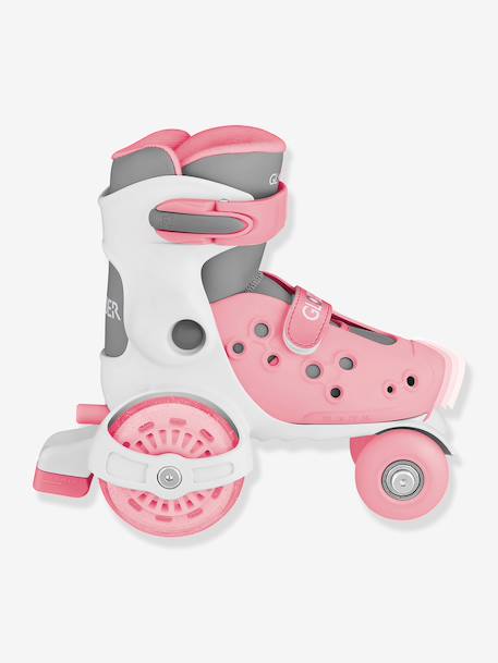 Rollers Quad learning bleu+rose - vertbaudet enfant 