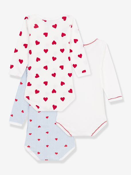Set van 3 rompertjes PETIT BATEAU wit - vertbaudet enfant 