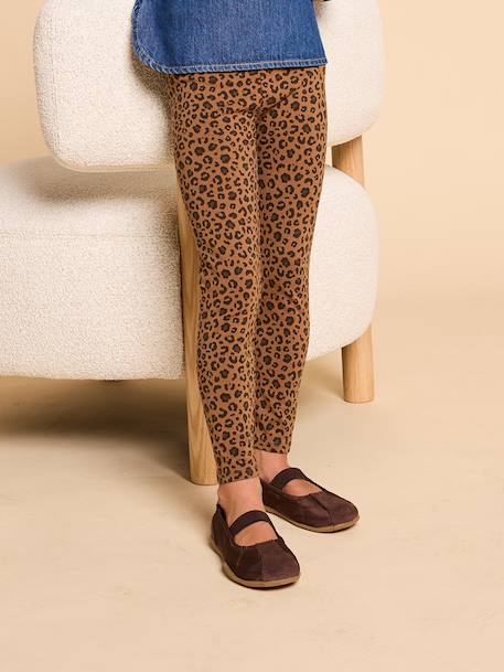 Legging fille capsule mère-fille beige+chocolat - vertbaudet enfant 