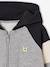 Sweat zippé garçon capuche coloblock bleu moyen+bordeaux+gris chiné+ocre+vert - vertbaudet enfant 