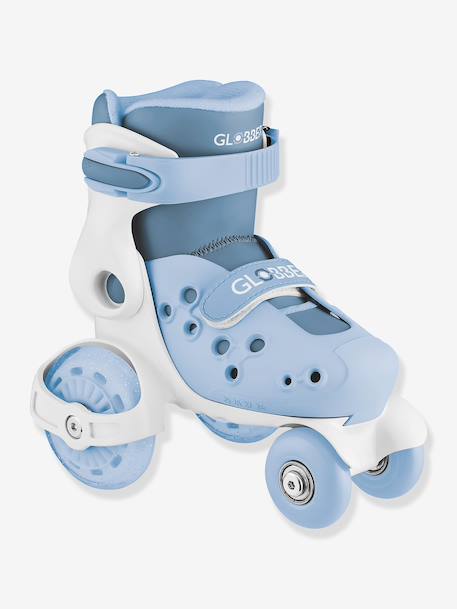 GLOBBER leren quadskates blauw+rozen - vertbaudet enfant 