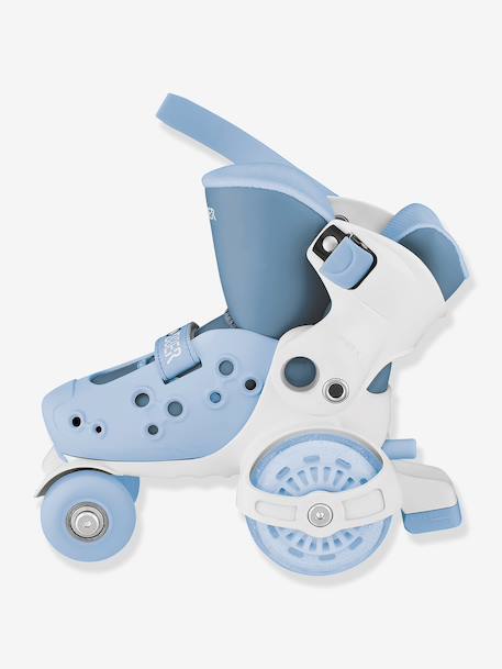GLOBBER leren quadskates blauw+rozen - vertbaudet enfant 