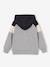 Sweat zippé garçon capuche coloblock bleu moyen+bordeaux+gris chiné+ocre+vert - vertbaudet enfant 