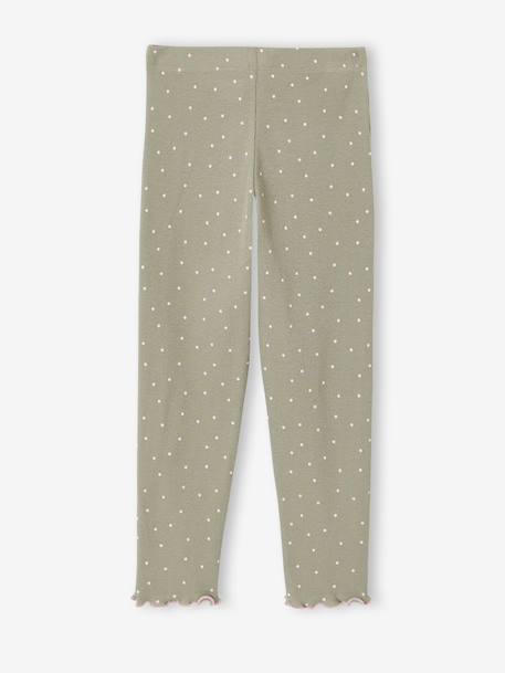 Lot de 2 pyjamas fille vert sauge - vertbaudet enfant 