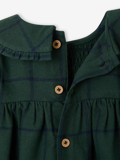Robe bébé en flanelle vichy terracotta+vert - vertbaudet enfant 